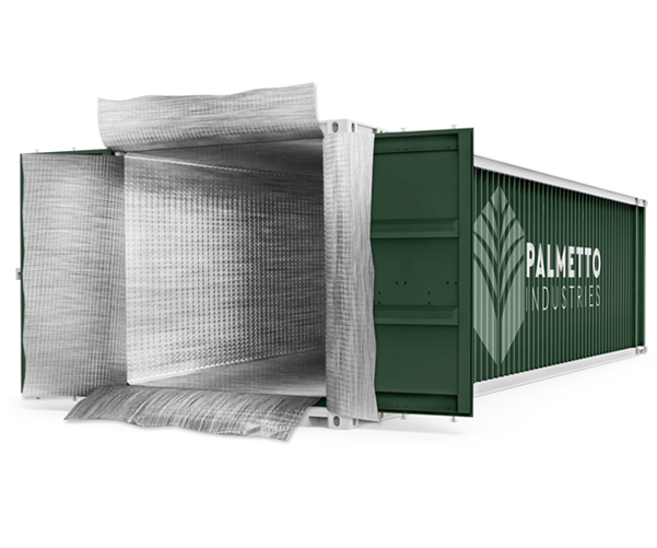 thermal liner inside a shipping container