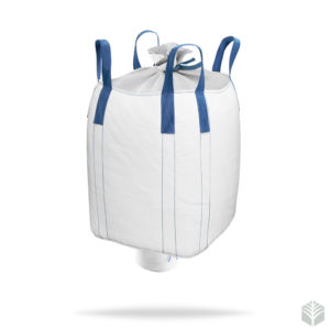 duffle top and spout bottom bulk bag - side view