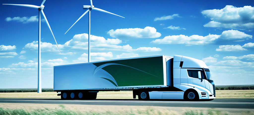 Truck transporting materials