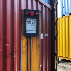 humidity monitoring device on a shipping container