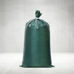 Sand Bags, Woven Polypropylene Empty Green Sandbags with Tie String - 16" x 24"